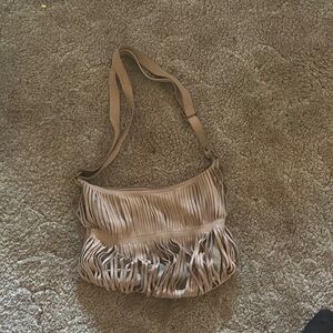 Biba Tan Fringe Hobo Bag